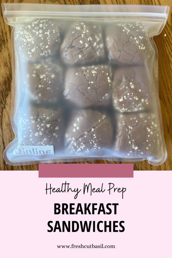 whole wheat sandwiches in freezer bag