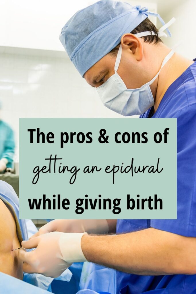 anesthesioloist placing an epidural